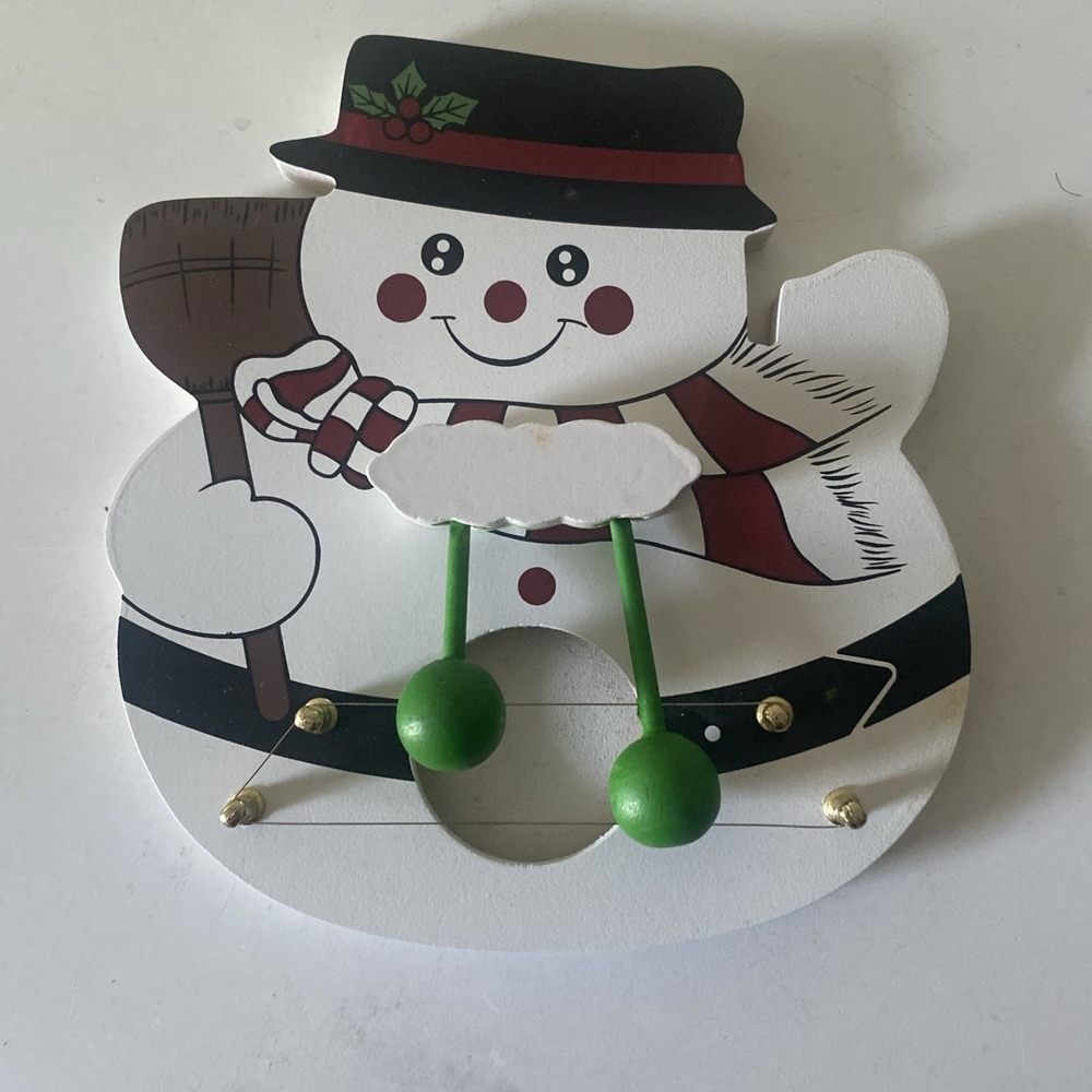 Vintage Snowman  Musical Door Harp Wooden Christmas - Picture 2 of 9